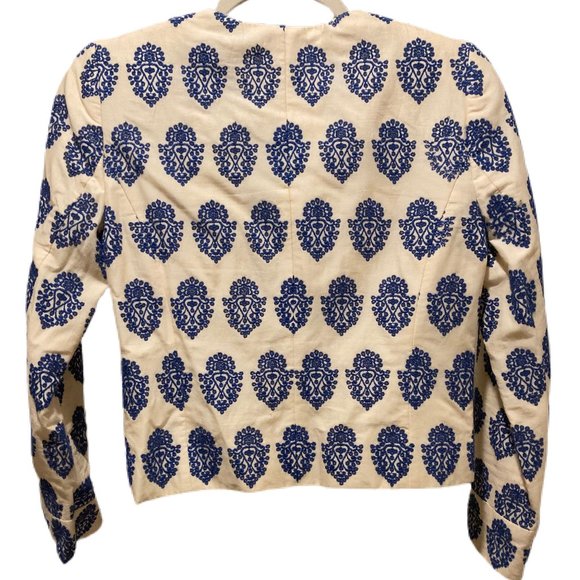 J. Crew Filigree Embroidered Jacket (Size 0) - Picture 3 of 6